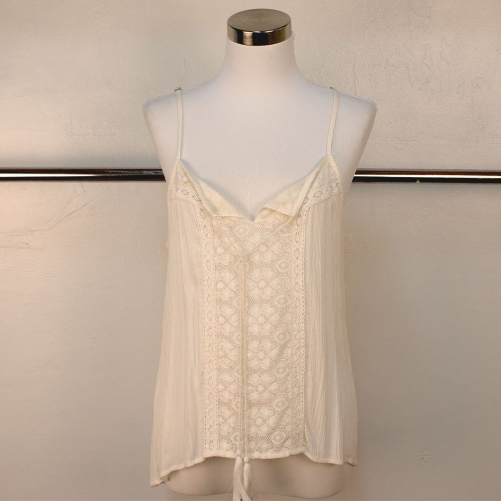 Lace Front Camisole Tank Top